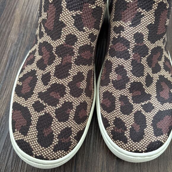 Rothy's Chelsea Boot Wildcat High Top Sneaker Brown Y2K Soho Vegan Boho EUC s6.5 - Picture 2 of 7